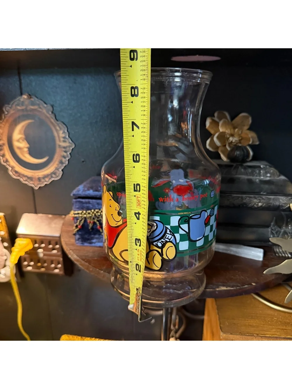 Vintage 90’s Winnie The Pooh & Eeyore Glass Spring Garden Theme Vase